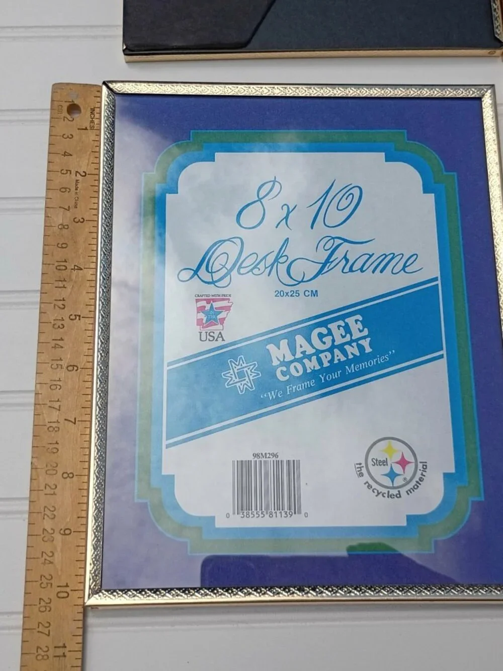 Lot of 4 Vintage Magee Company 8x10 Desk Picture Frames Gold Tone Metal USA Made